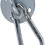 Silberner Amazonas Wandhaken Easy+ für Hängemattenbefestigung an der Wand.