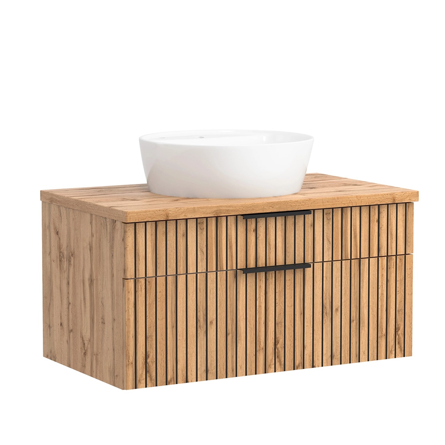 Held Möbel Waschtisch-Set Keramikbecken Weiß 200 x 80 x 47 cm Eiche 2-tlg._7