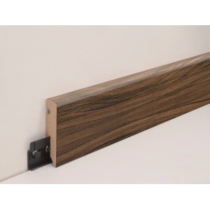 Sockelleiste FU062L Noce Como, MDF foliert, mit Clip zur Montage.