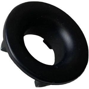 Fackelmann Rosette, schwarz, für Überlaufloch, Ø 22mm, Badmöbel-Zubehör.