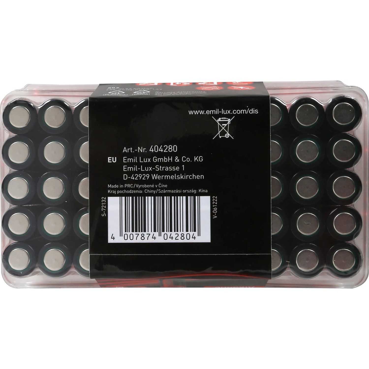 Alkaline Batterien AA LR06, 50er Pack für Geräte mit konstantem Strombedarf.