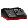 Einhell Power X-Change PXC-Ladegerät Power X-Fastcharger 4A, schwarz-rot, mit LED-Anzeige für Akkus von Elektrowerkzeugen.