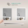 Emke Badspiegel mit Beleuchtung 100 x 60 cm LED-Spiegel mit Touchschalter Kaltweiß Dimmbare Helligkeit_8