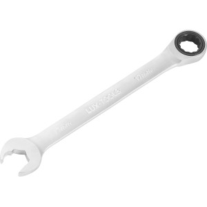 LUX Ratschenschlüssel 17 mm Comfort, Schlüssel mit Ratschenfunktion für komfortables Schrauben.