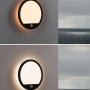 Paulmann LED-Außendeckenleuchte Lamina rund, schwarz, mit Bewegungssensor und warmweißem Licht.