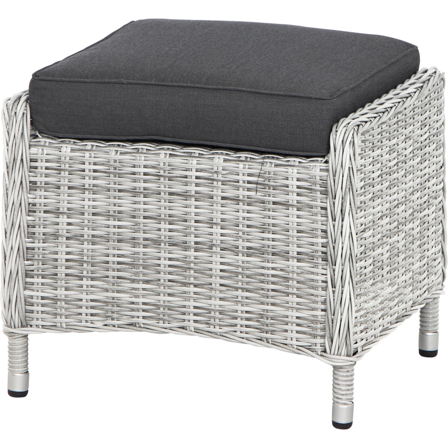 Siena Garden Gartenlounge GardinoGeflecht 6tlg. mit Esstisch Eisgrau