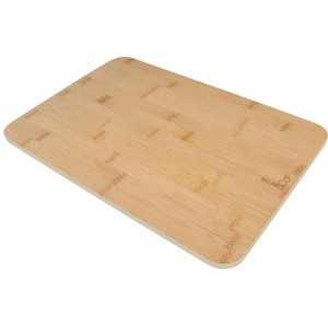 Rechteckiges Fackelmann Schneidbrett aus Bambus, 40x26 cm, mit abgerundeten Ecken.
