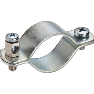 Silberne Erdungsschelle, verzinkt, 25 mm, für Elektroinstallationen und Erdung.