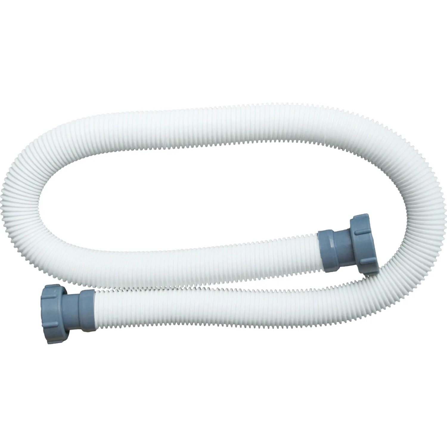 Intex Schwimmbadschlauch, 150 cm, weiß, flexibel und beidseitig verschraubbar.