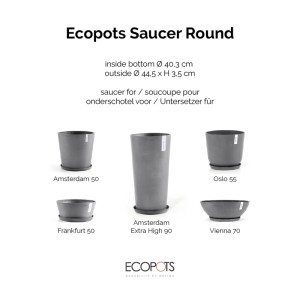 Ecopots Untersetzer Amsterdam Ø 44,5 cm Grau