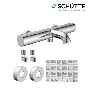 Schütte Thermostat Wannenarmatur Los Angeles Chrom mit Zubehör.