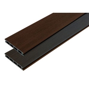 Elephant StrongWood Ultra Terrassendiele, Wendediele in Braun-Grau, Holzoptik, 2m Länge.