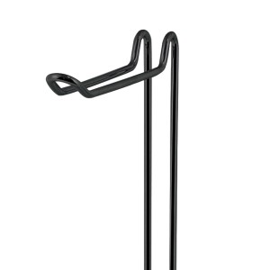 Schwarzer MSV Toilettenpapierhalter Amy aus Stahl, freistehend, für Bad & WC.