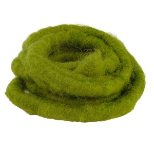 Grüne Videx Woll-Filzkordel (Ø 1,5 cm) mit Draht für Deko und Basteln.