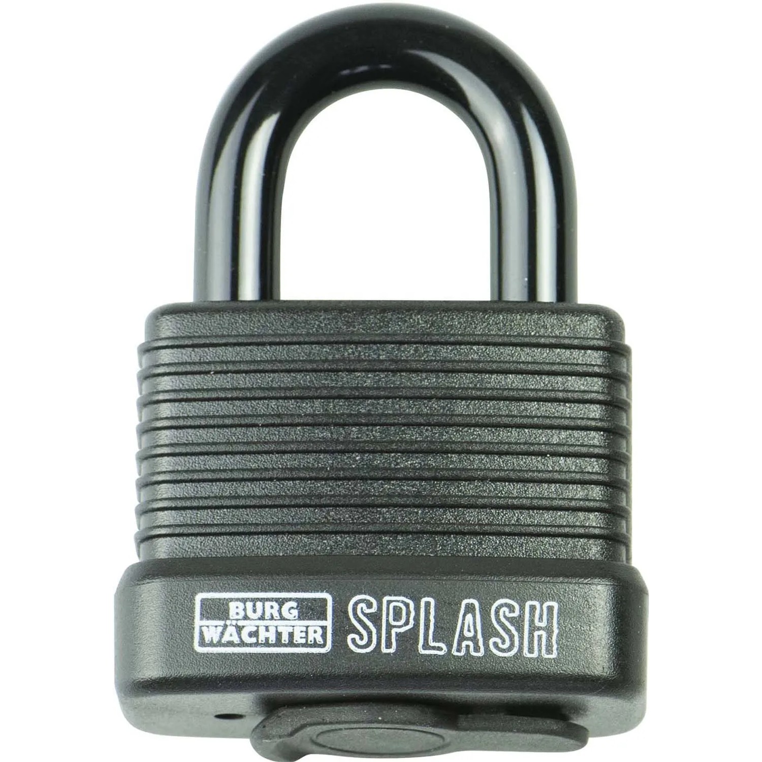 Schwarzes Burg-Wächter Outdoor Vorhängeschloss Splash 470 45 SB für den Außenbereich.