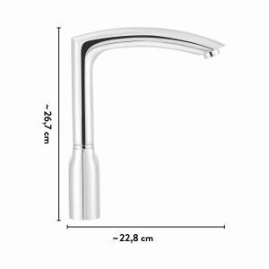 baliv Küchenarmatur KI-1380 Chrom, Einhebelmischer mit hohem, schwenkbaren Auslauf.