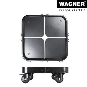 Wagner Design Pflanzenroller Sun City 0821, schwarz, ausziehbar mit Rollen und Feststellbremse.
