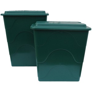 Regentonne eckig 200 L mit Deckel und Hahn