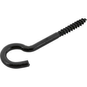 Deckenhaken Eng Gebogen Schwarz Verzinkt Ø 5,0 x 80 mm 5 Stück