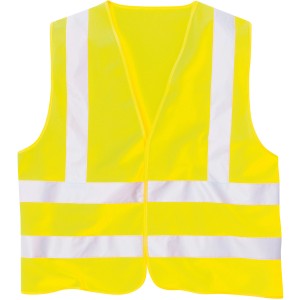 Gelbe Scheibler Warnweste 8282 mit Reflektorstreifen für gute Sichtbarkeit.