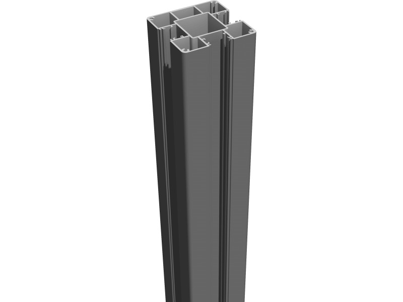 GroJa AluSteckzaun Pfosten zum Einbetonieren 7 cm x 7 cm x 240 cm