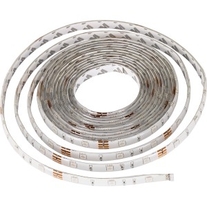 Aufgerollter LED-Stripe, 3 m lang, mit 90 LEDs und RGB-Farbwechsel für stimmungsvolle Beleuchtung.