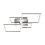 Dimmbare Brilo LED-Deckenleuchte Frame in Silber, 75x47x7,3cm. Moderne Deckenlampe mit Rahmen.