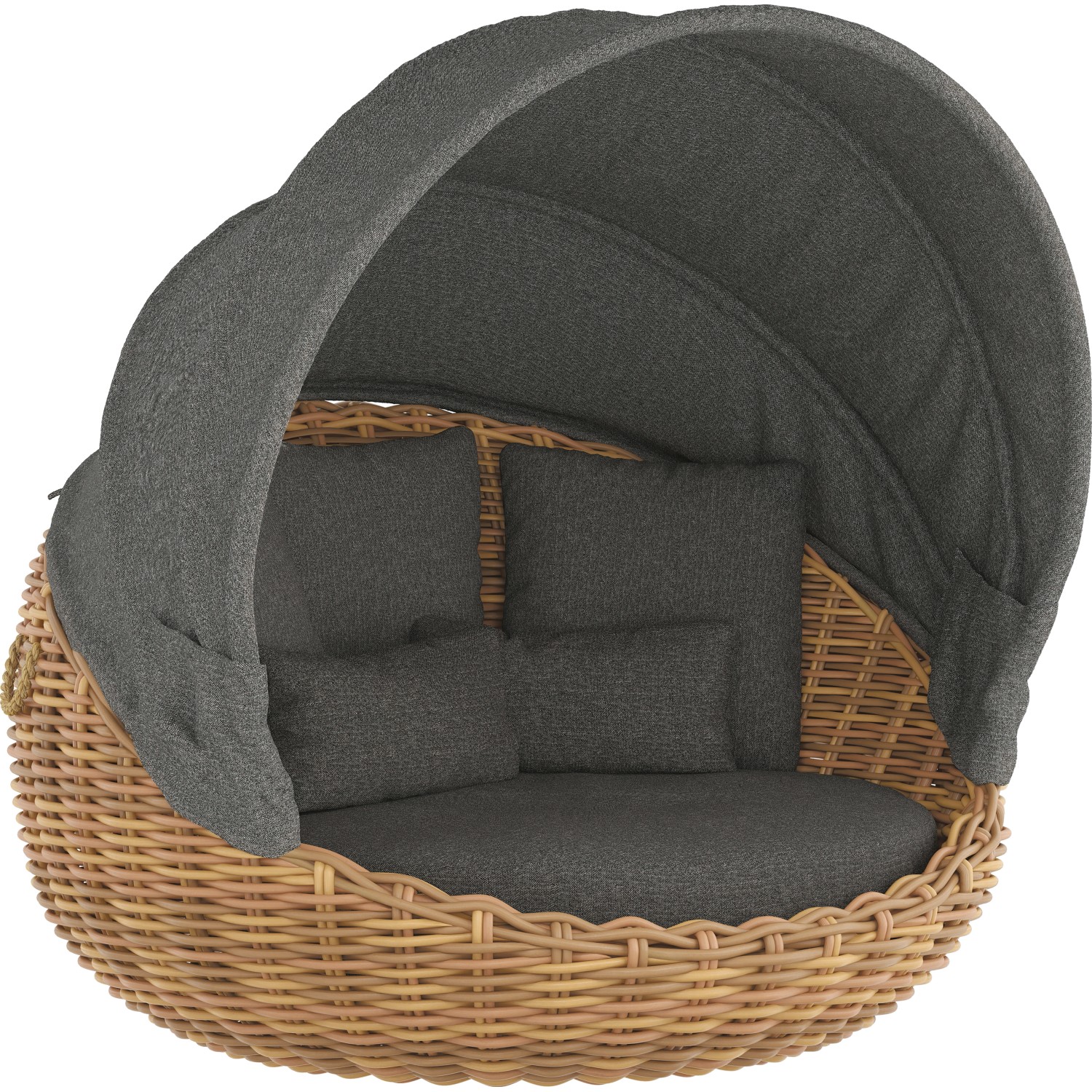 Daybed mit Dach Sonoita Wicker Braun kaufen bei OBI