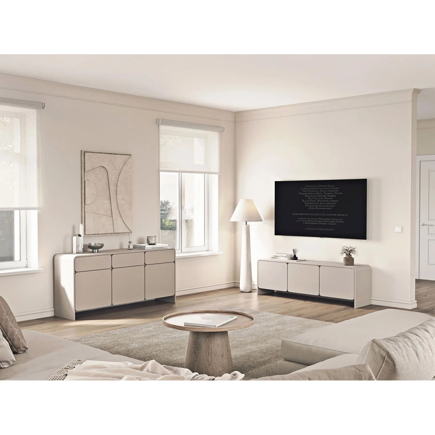Selsey Sideboard Lummo Dreitürig mit Drei Schubladen 156 cm Kaschmir_7