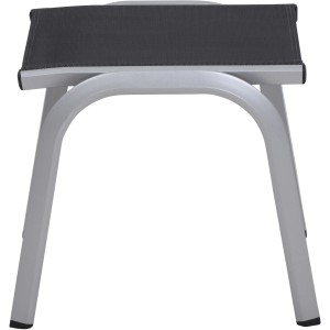 Siena Garden Hocker Tesoro, silbernes Aluminiumgestell mit grauem Ranotex-Gewebe, Teil der Gartenstühle-Kategorie.