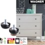 Wagner Verstellfüße Justus Slim, 4er Set Möbelbeine mit QuickClick System und Gleiteinsätzen, 1,5 cm.