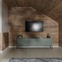 Wohnraum mit Egger Decowall Wandverkleidung AL001 Namur Fichte Natur und passender Abdeckleiste.