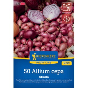Kiepenkerl Wintersteckzwiebel Akado rot, 50 Stück. Winterharte, rote Steckzwiebeln für den Herbstanbau.