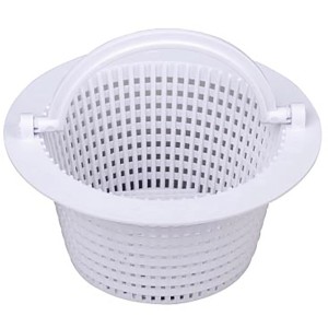 Weißer Steinbach Siebkorb S1 aus Kunststoff für Poolskimmer.