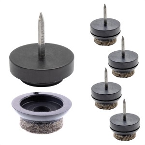 Wagner Nagel-Filzgleiter-Set QuickClick Ultrasoft Ø 20 mm EH4190 Schwarz 80-tlg.