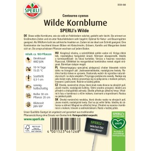 Sperli Saatgut Wilde Kornblume SPERLI's Wilde, lilablau, ideal für Beet, Rabatte, Bauerngärten.