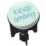 Wenko Waschbeckenstöpsel Pluggy Keep Smiling mit lustigem Spruch.