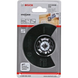 Bosch BIM Segmentsägeblatt ACZ 100 BB für Holz und Metall, 100mm Durchmesser.