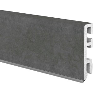 Hartschaum Sockelleiste Cubica 60 sk Stone Bari, selbstklebend, 2500 mm lang.