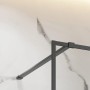 Detailaufnahme: Schulte Duschwand Walk In Trend 2.0, mattschwarzer Rahmen.