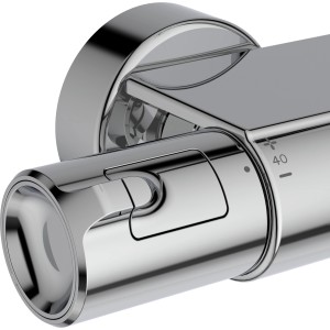 Detailaufnahme: Ideal Standard Ceratherm T50 Duschsystem in Chrom.