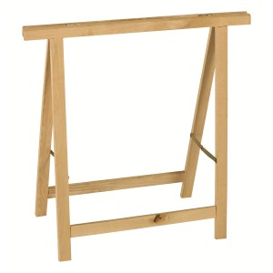 Klappbarer Arbeitsbock aus Buchenholz, 75x75 cm, ideal für Werkstatt und Hobby.