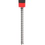 Weber Grillbürste, 3-seitig, 46 cm, schwarz-rot, zum Reinigen von Grillrosten.