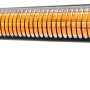 Schwarzer VASNER SlimLine X20 Infrarot-Heizstrahler mit Fernbedienung für Terrasse.