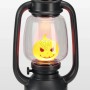 Schwarze Halloween-Laterne mit leuchtendem Kürbisgesicht, LED-Licht und Sound. Ideal für gruselige Dekoration.