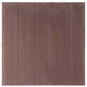 Bagattini Terrassenplatte Holz Braun, 50x50 cm, Beton mit Holzoptik für Terrasse & Garten.