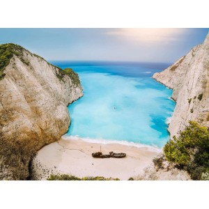 Fototapete Stand Bucht Meer Blau Grün 3,50 m x 2,55 m FSC®