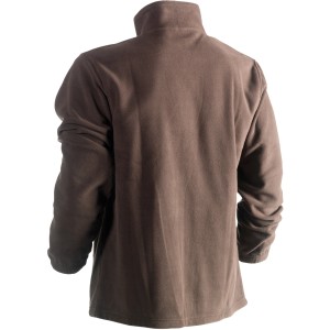 Herock Fleece-Jacke Darius Braun XXL, Arbeitskleidung mit Reißverschluss und elastischen Bündchen.