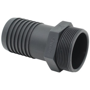 Adapter 59,6 mm auf Schlauchtülle 50 mm für Regentonnen und Wasserzapfstellen.