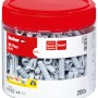 fischer Spreizdübel SX Plus 6 x 30, 200 Stück im transparenten Behälter mit rotem Deckel.